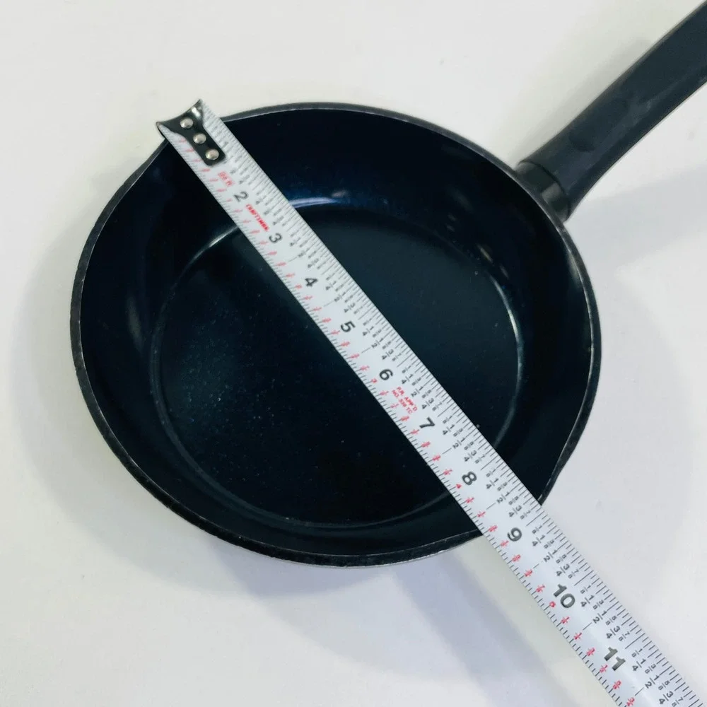 David Burke 8 Inch Frying Pan Dark Blue Ceramic Nonstick Skillet Spout
